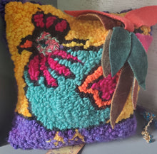 Load image into Gallery viewer, Whimsical Hand Hooked, Hand Dyed Balsam Pillows
